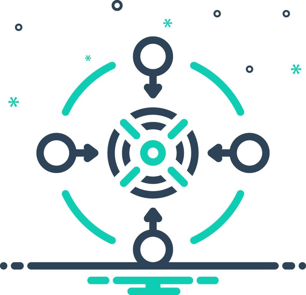 Vector mix icon for target