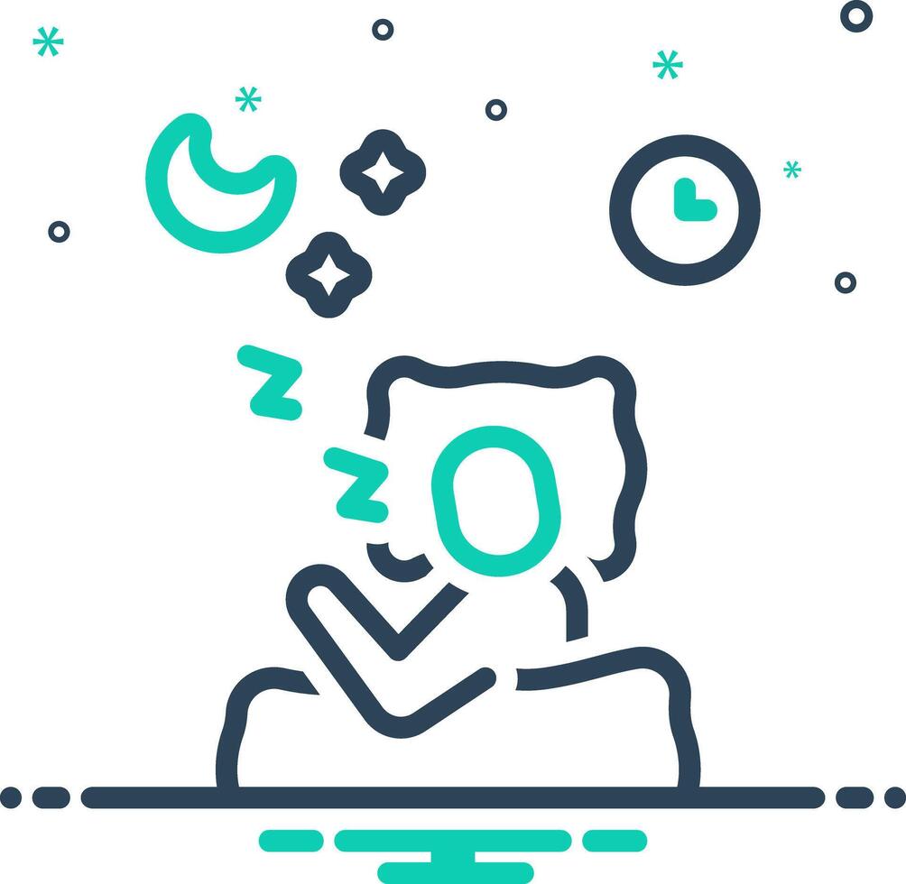 Vector mix icon for sleeping