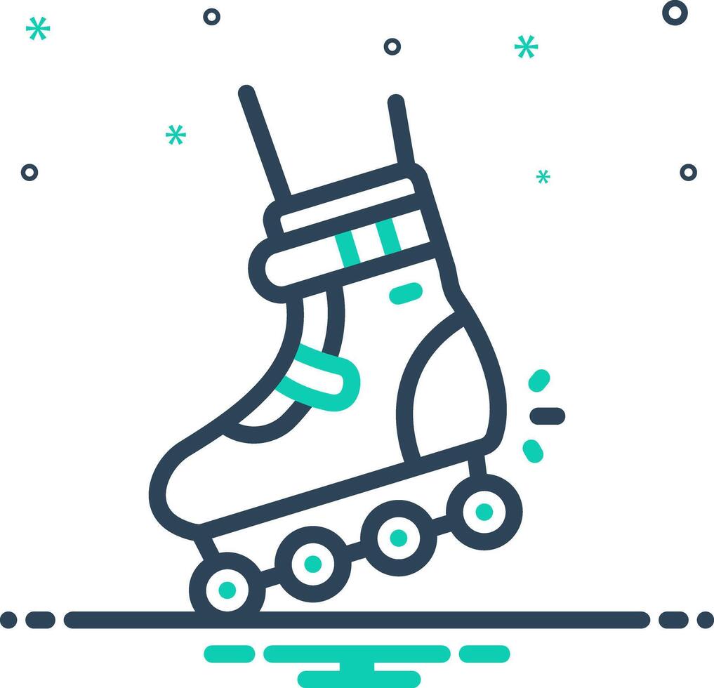 Vector mix icon for skating