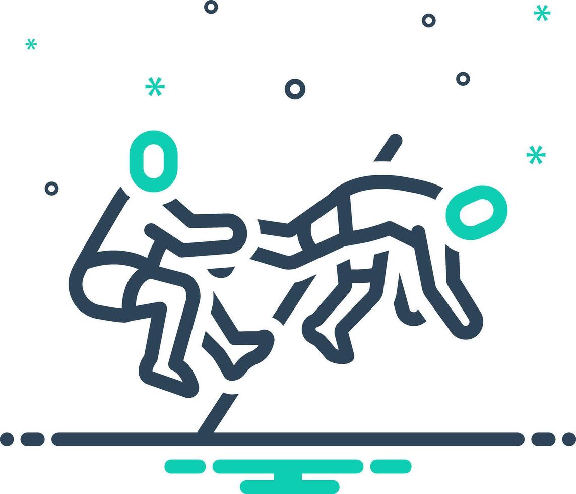 Vector mix icon for kabaddi