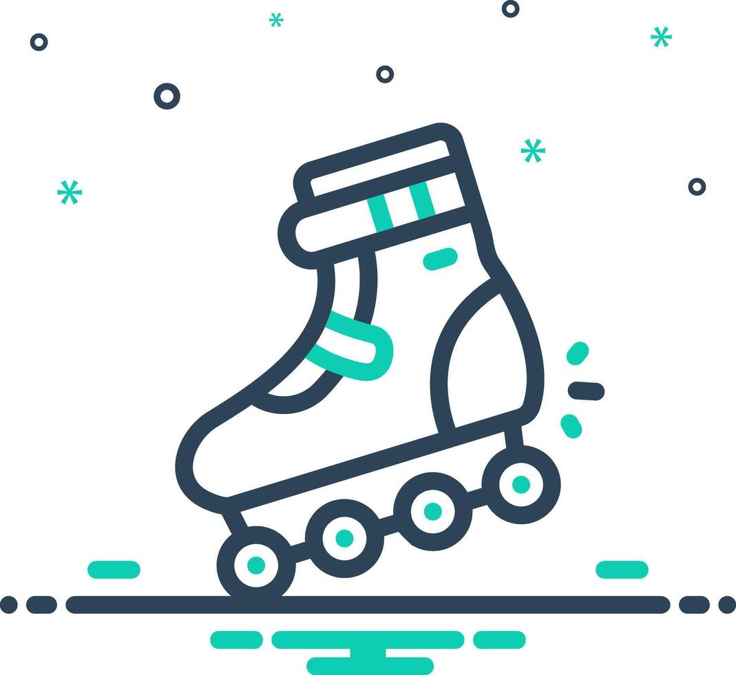 Vector mix icon for skating