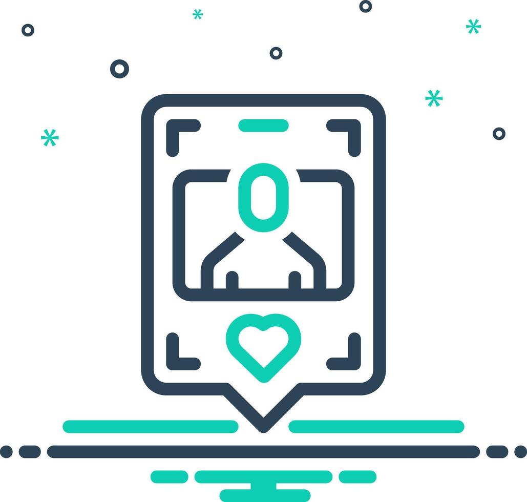 Vector mix icon for follow