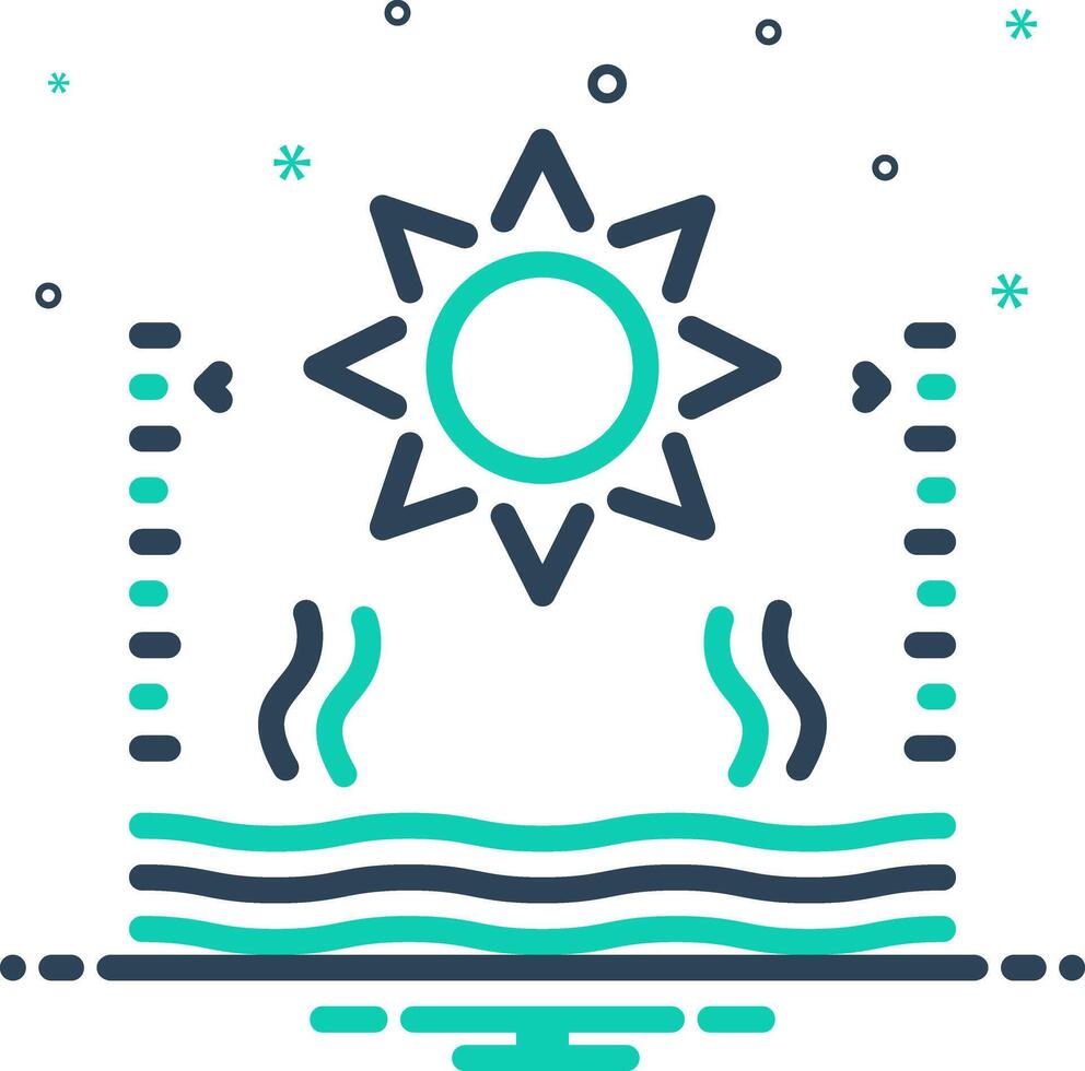 Vector mix icon for warming