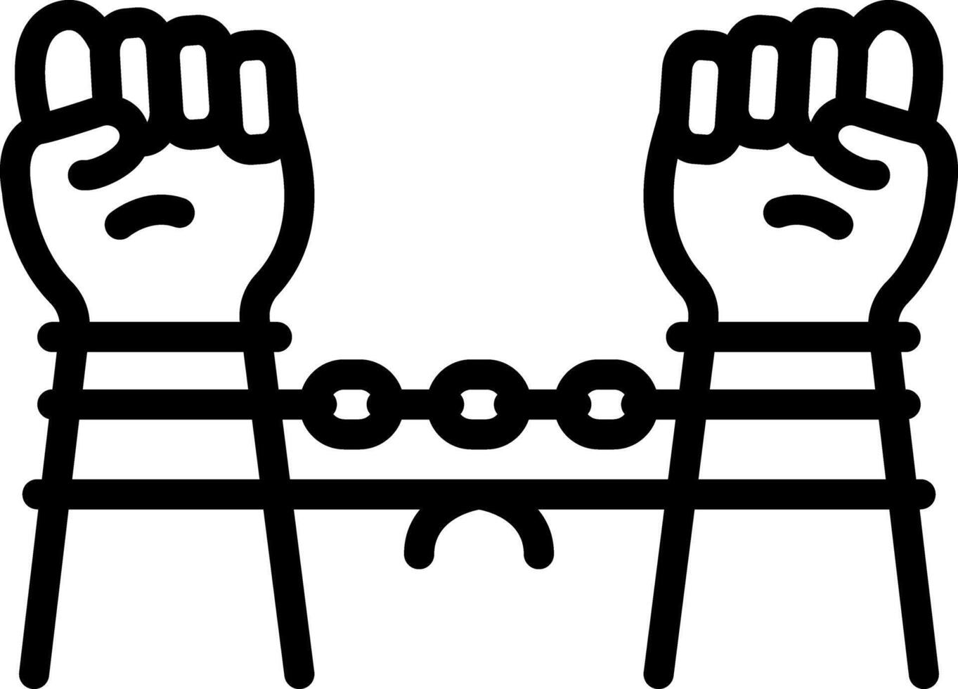 Vector black line icon for captured