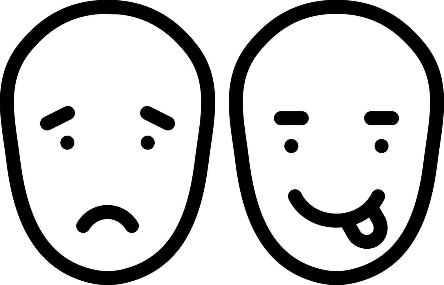 Vector black line icon for expression