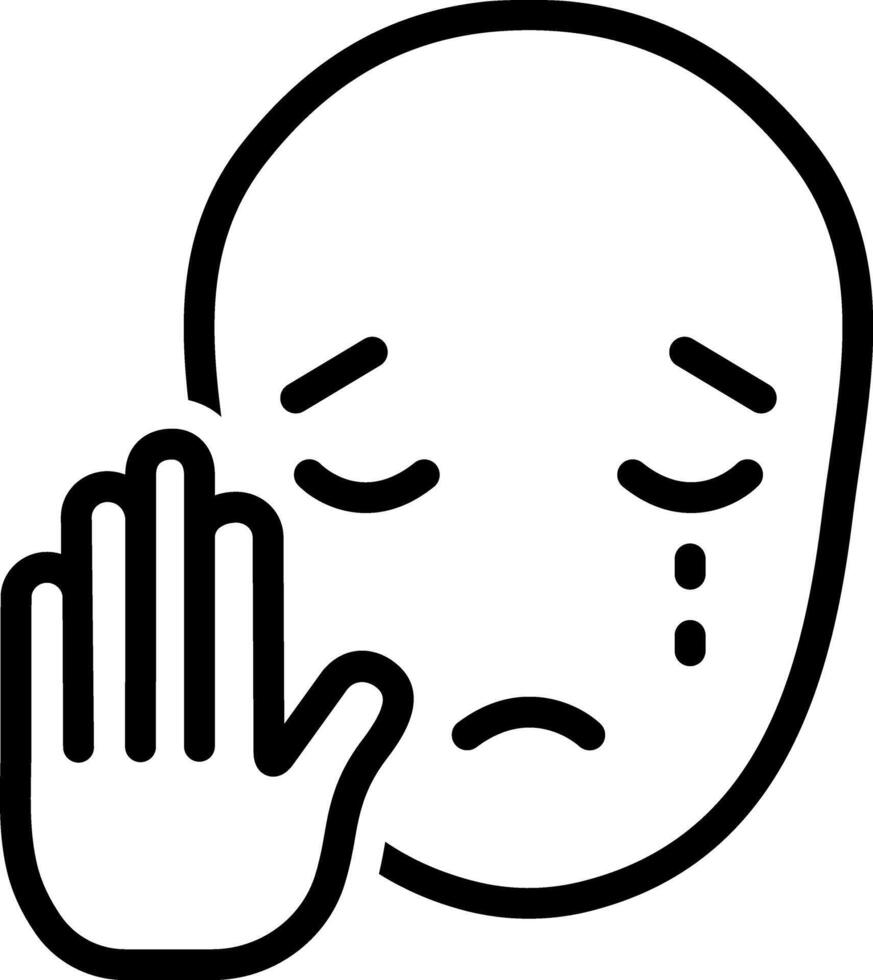 Vector black line icon for mood