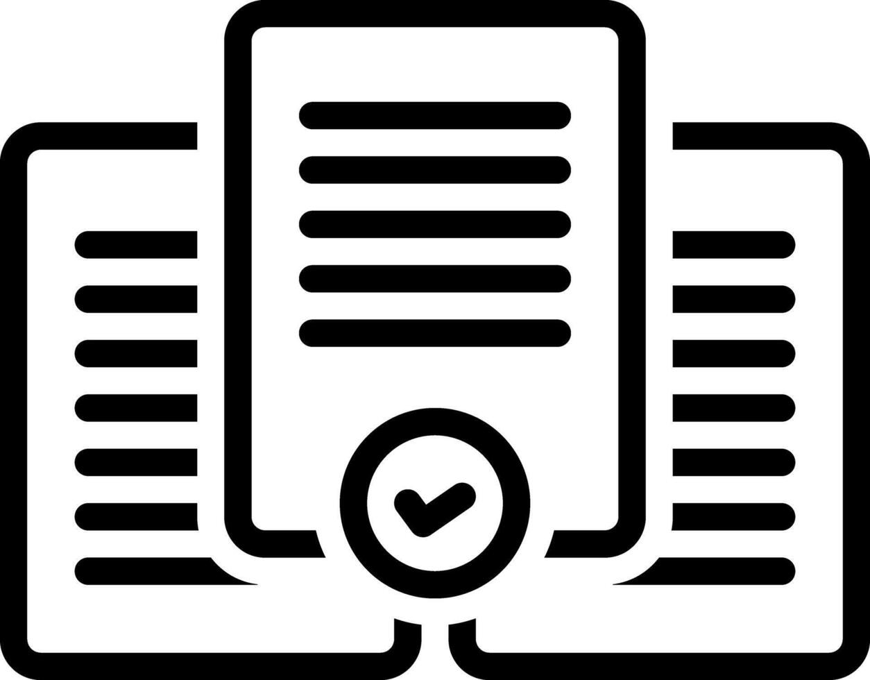 Vector black line icon for select