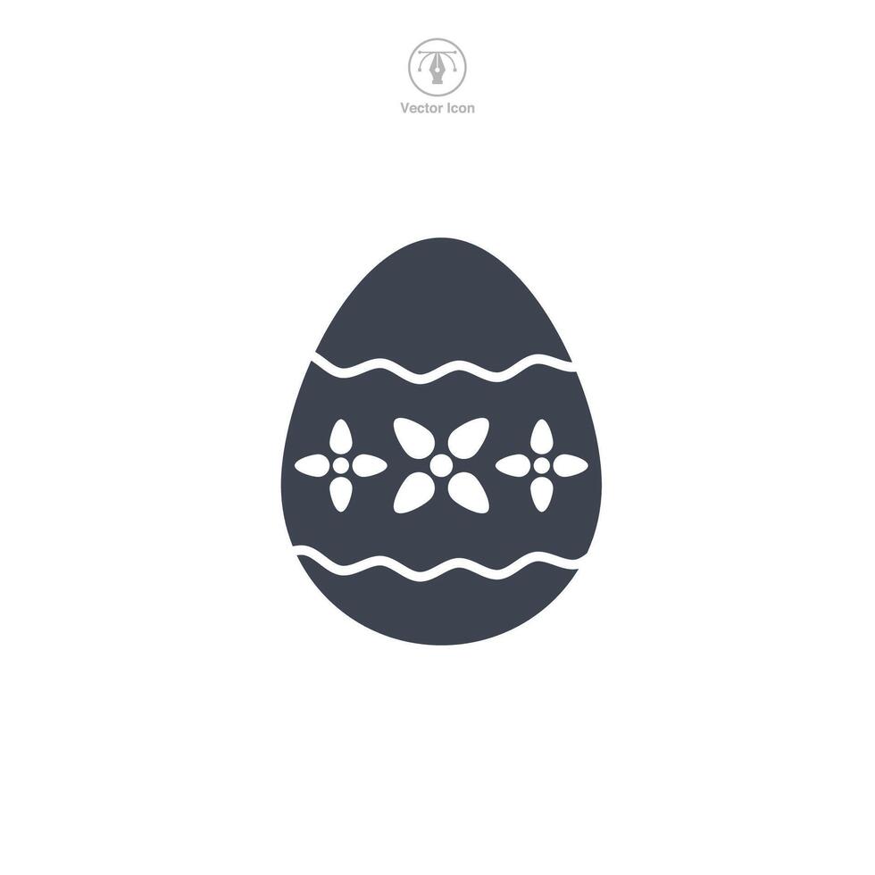 Easter egg, Easter day festival, Egg Icon symbol vector illustration isolated on white background