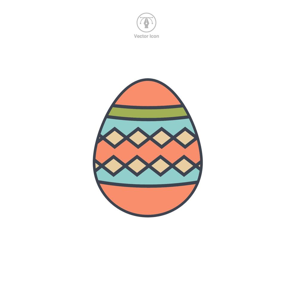 Easter egg, Easter day festival, Egg Icon symbol vector illustration isolated on white background