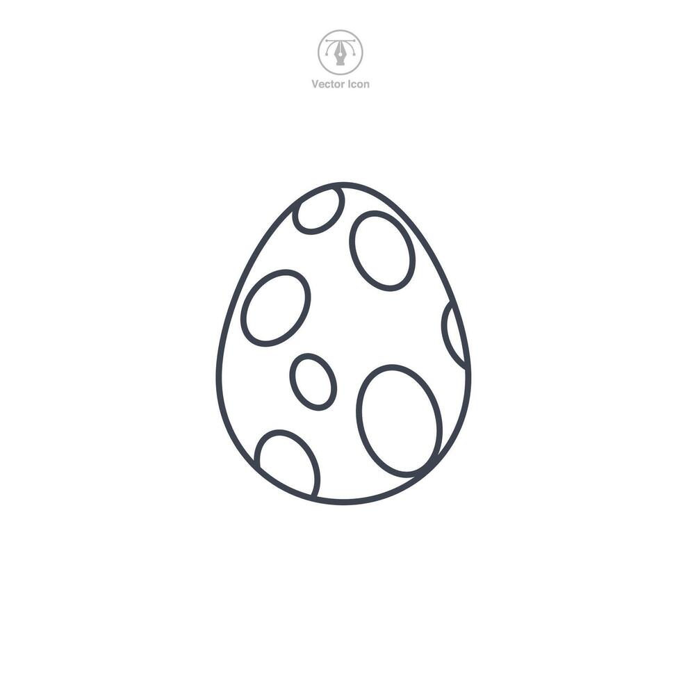 Pascua de Resurrección huevo, Pascua de Resurrección día festival, huevo icono símbolo vector ilustración aislado en blanco antecedentes