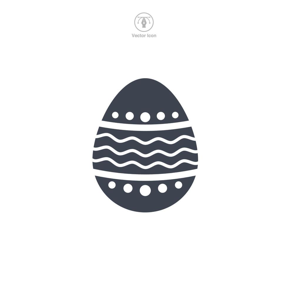 Easter egg, Easter day festival, Egg Icon symbol vector illustration isolated on white background