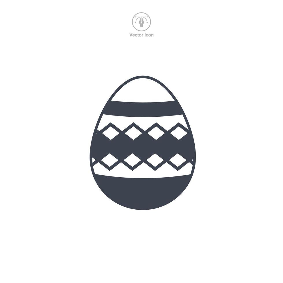 Easter egg, Easter day festival, Egg Icon symbol vector illustration isolated on white background