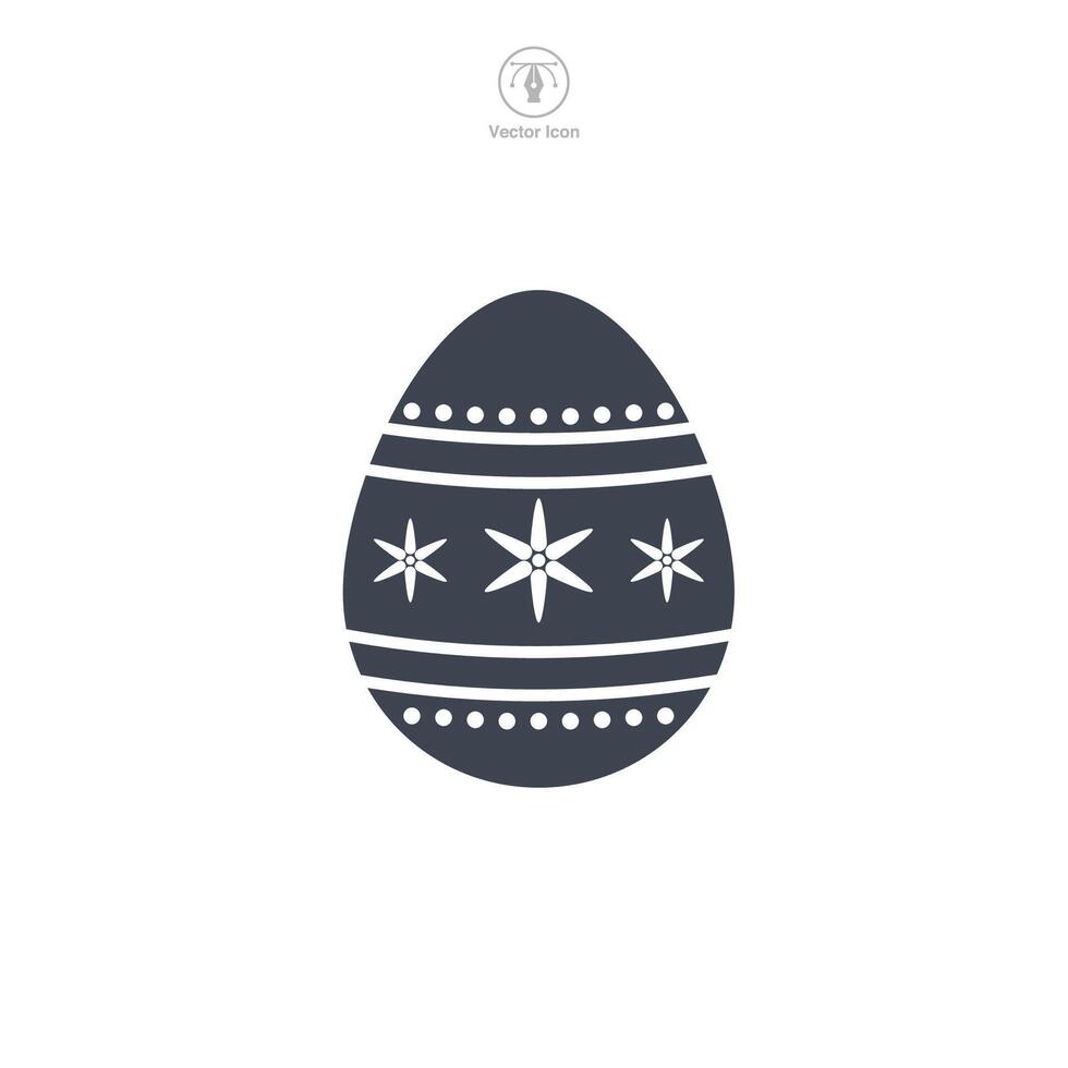 Easter egg, Easter day festival, Egg Icon symbol vector illustration isolated on white background