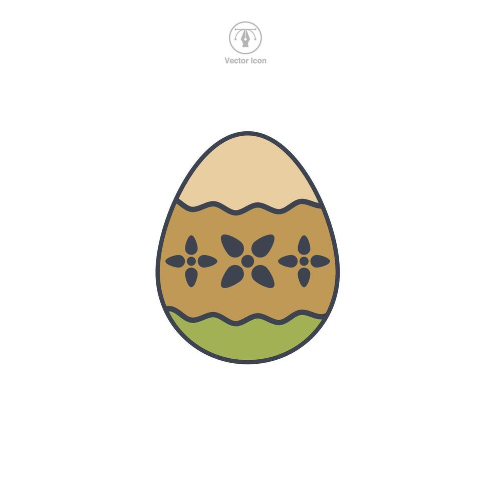 Easter egg, Easter day festival, Egg Icon symbol vector illustration isolated on white background