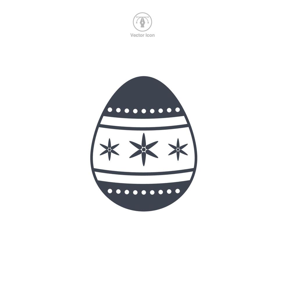 Easter egg, Easter day festival, Egg Icon symbol vector illustration isolated on white background