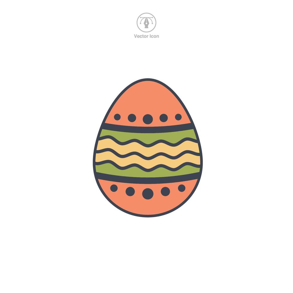 Easter egg, Easter day festival, Egg Icon symbol vector illustration isolated on white background