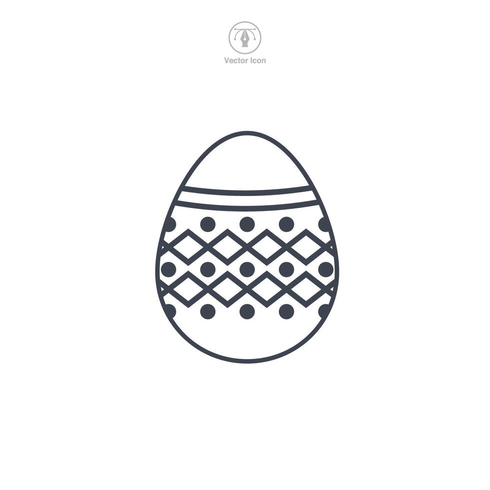 Easter egg, Easter day festival, Egg Icon symbol vector illustration isolated on white background