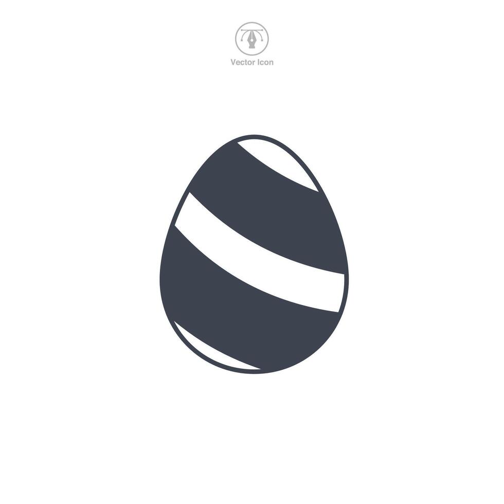 Easter egg, Easter day festival, Egg Icon symbol vector illustration isolated on white background