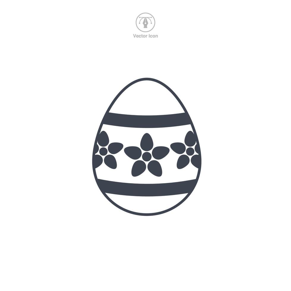 Easter egg, Easter day festival, Egg Icon symbol vector illustration isolated on white background