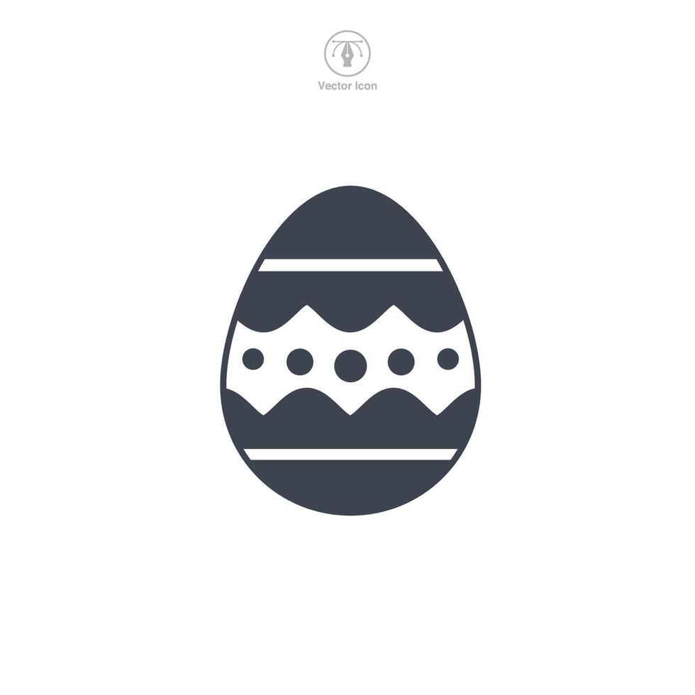 Easter egg, Easter day festival, Egg Icon symbol vector illustration isolated on white background