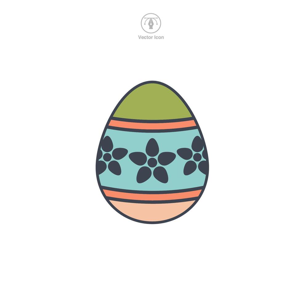 Easter egg, Easter day festival, Egg Icon symbol vector illustration isolated on white background