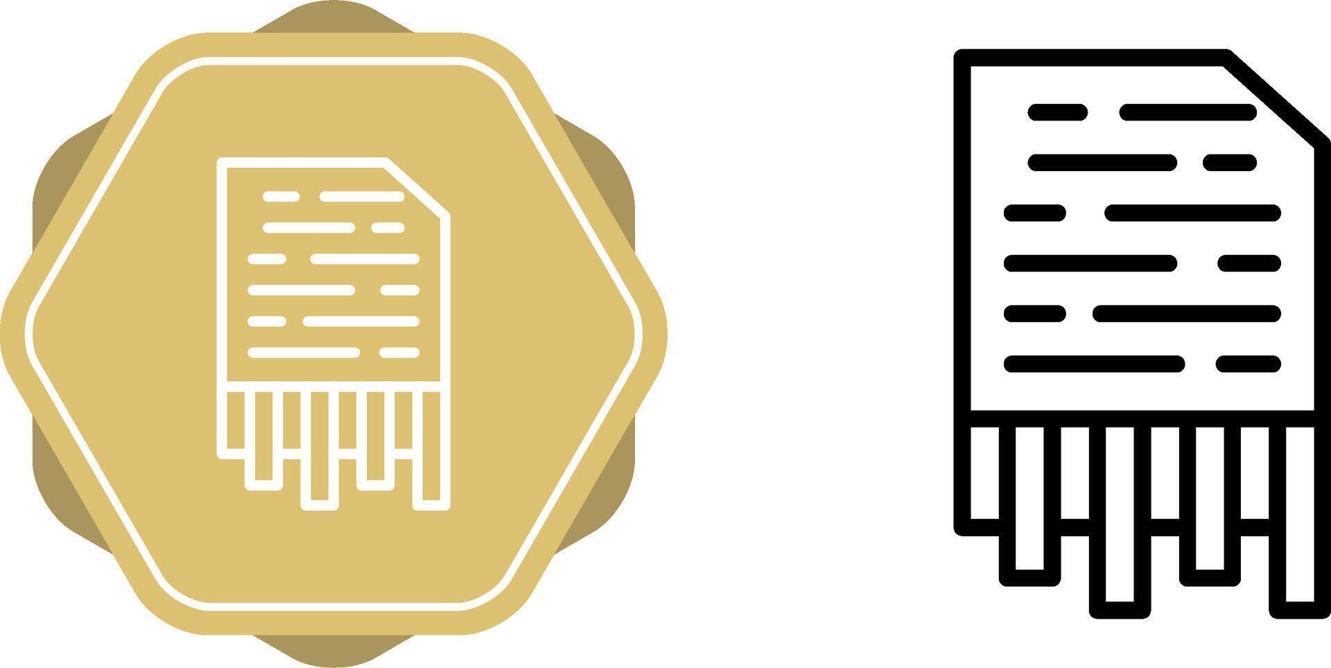 Shredding Vector Icon