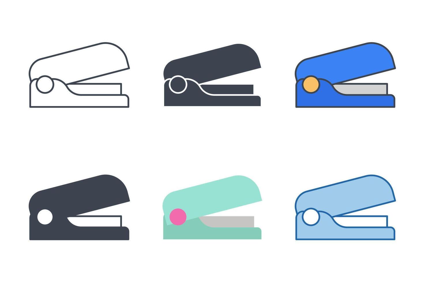 Stapler icon collection with different styles. Stapler modern tools symbol vector illustration isolated on white background