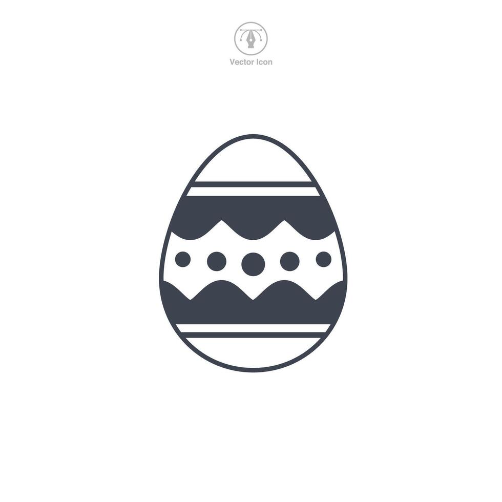 Easter egg, Easter day festival, Egg Icon symbol vector illustration isolated on white background