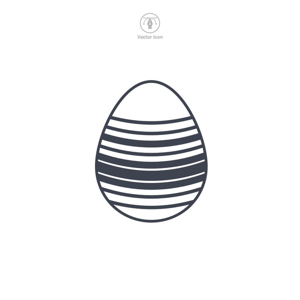 Easter egg, Easter day festival, Egg Icon symbol vector illustration isolated on white background