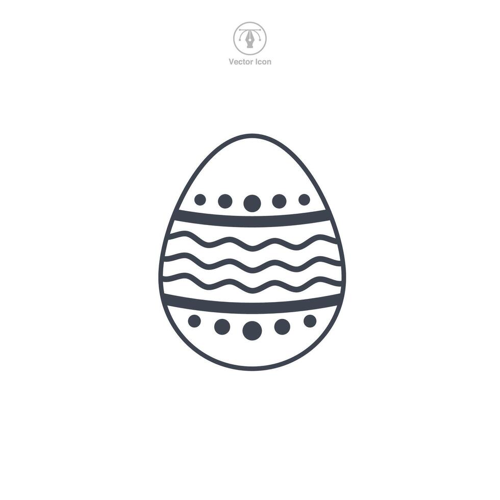 Easter egg, Easter day festival, Egg Icon symbol vector illustration isolated on white background