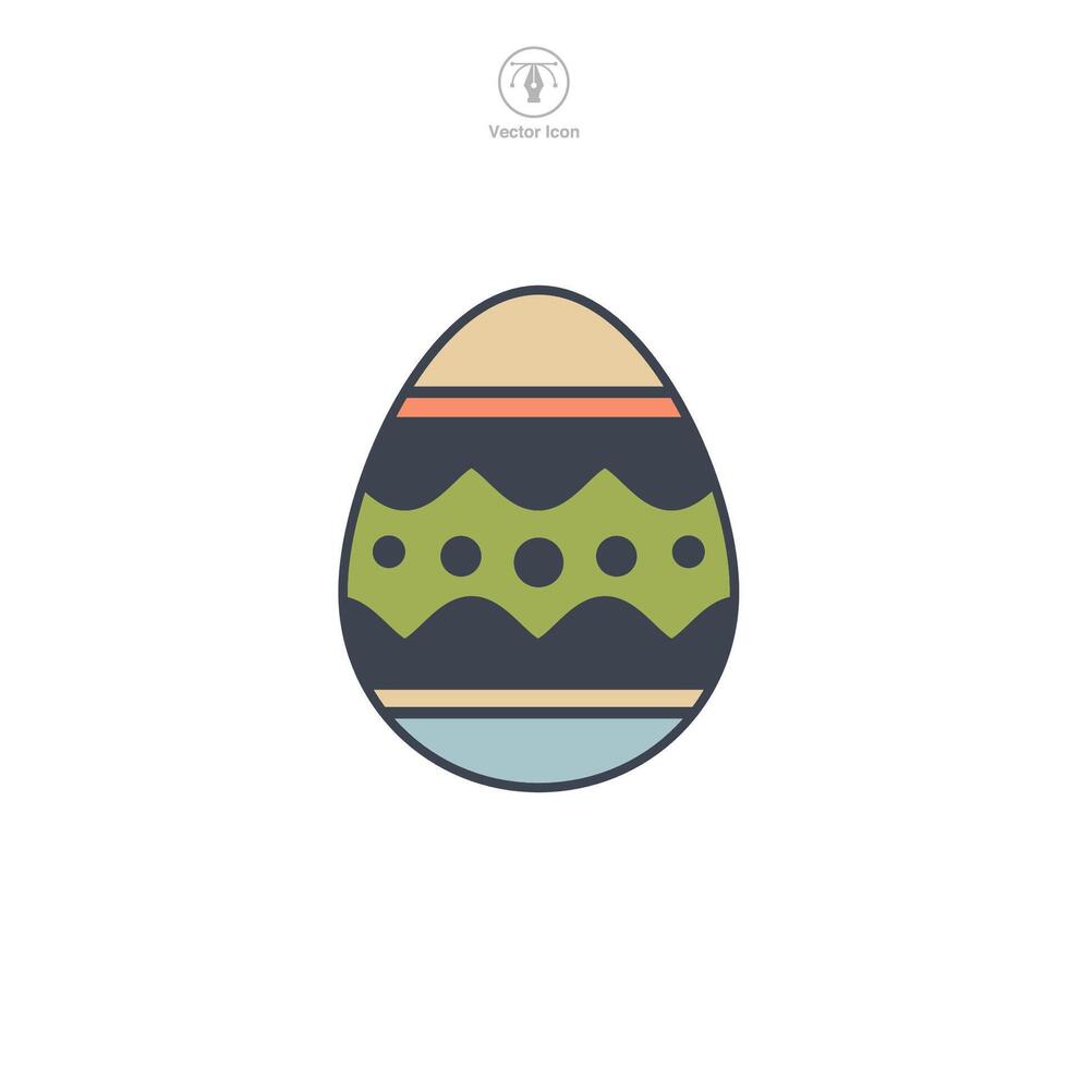 Easter egg, Easter day festival, Egg Icon symbol vector illustration isolated on white background