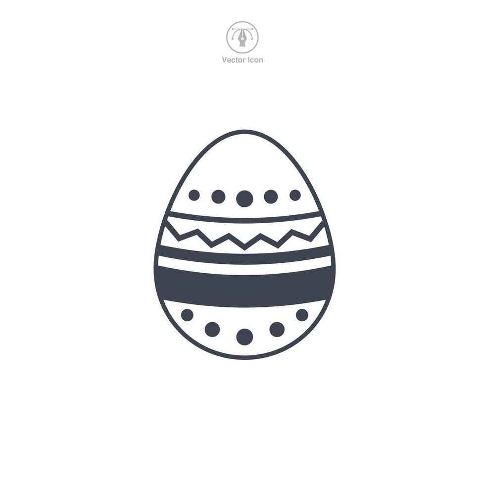 Easter egg, Easter day festival, Egg Icon symbol vector illustration isolated on white background