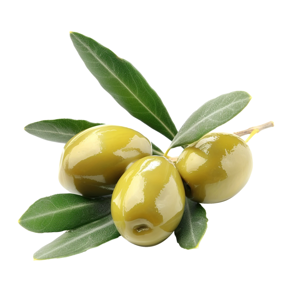 AI generated Fresh olives isolated on transparent background png