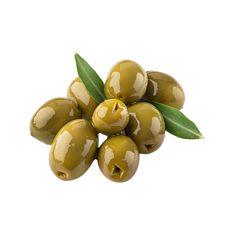 AI generated Fresh olives isolated on transparent background png