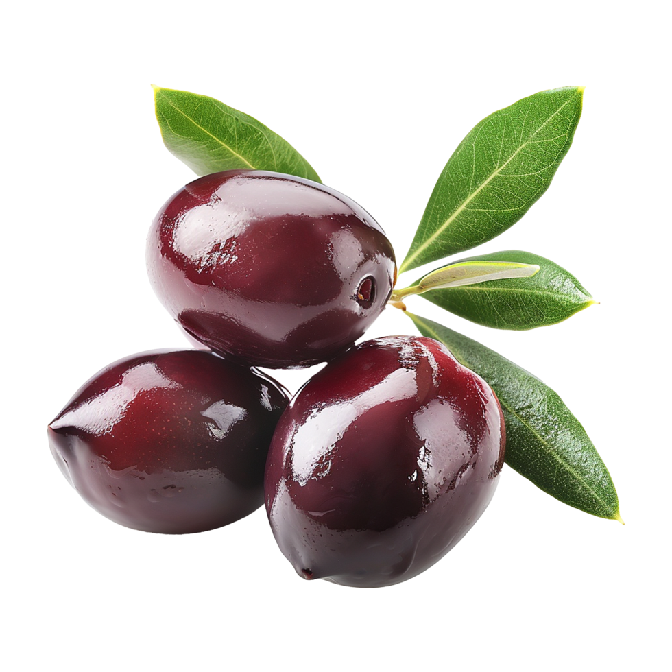 AI generated Fresh olives isolated on transparent background png