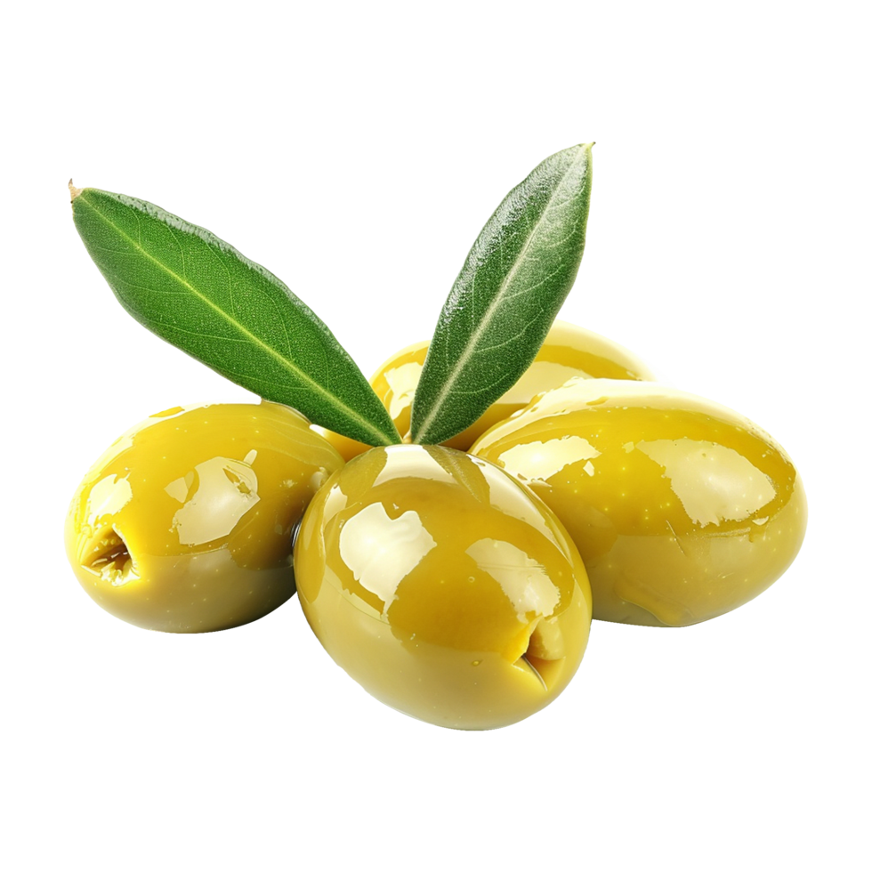 AI generated Fresh olives isolated on transparent background png