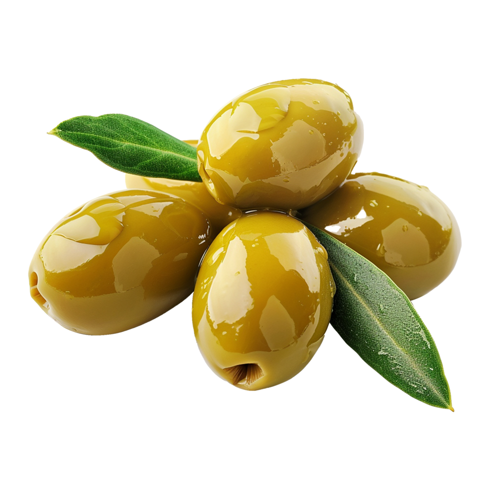 AI generated Fresh olives isolated on transparent background png