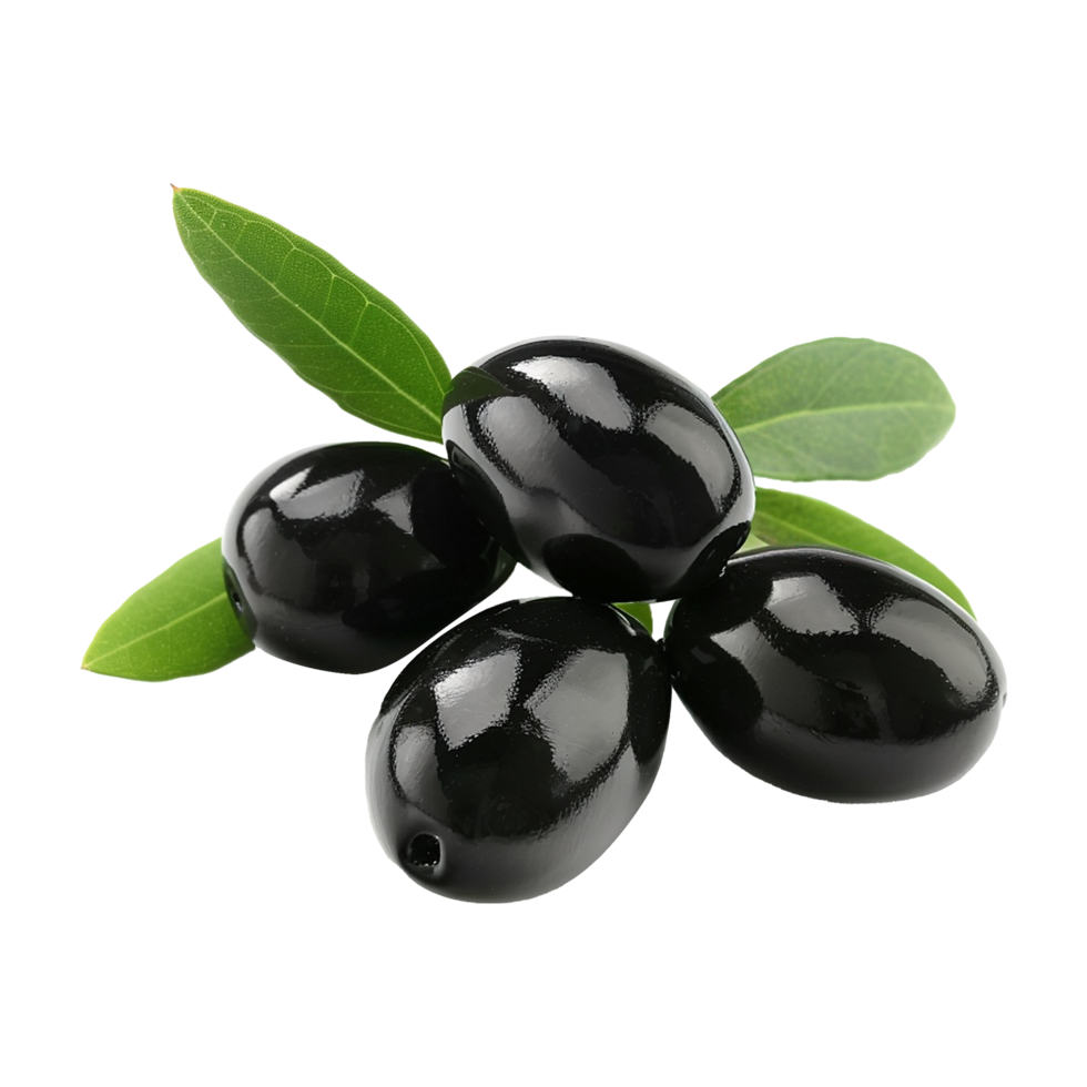 AI generated Fresh olives isolated on transparent background png