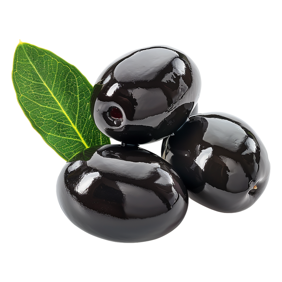 AI generated Fresh olives isolated on transparent background png