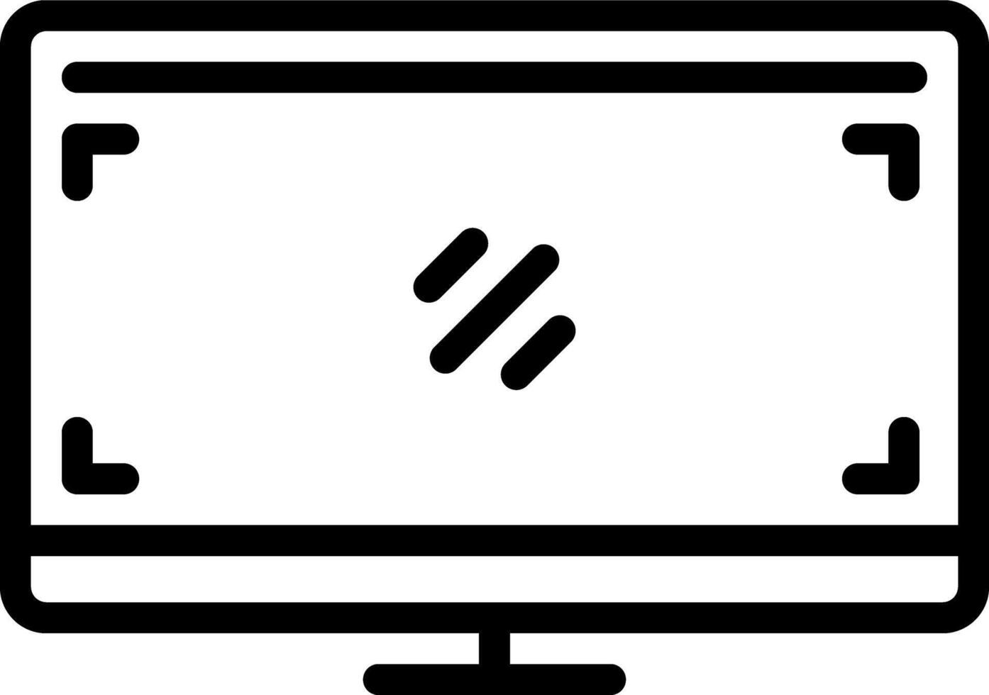 vector black line icon for display