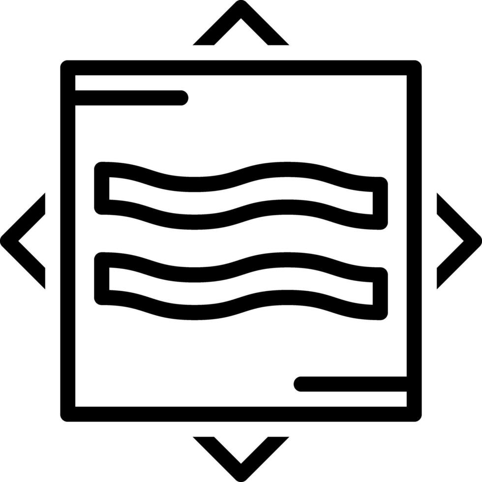 Vector black line icon for approximately