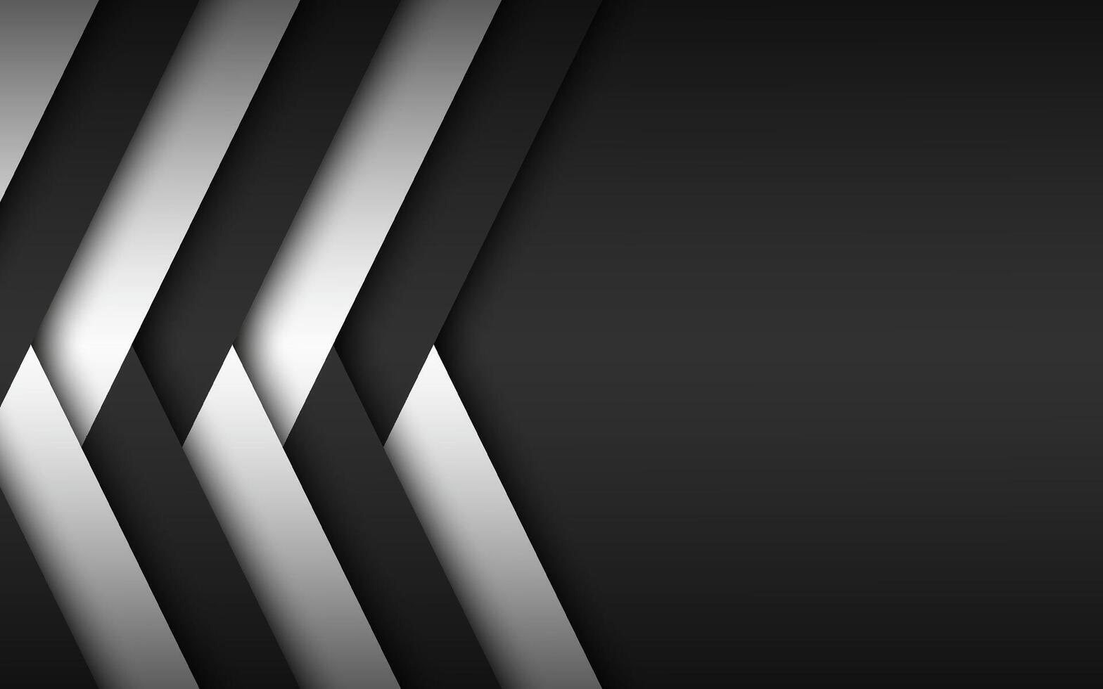 flechas superpuestas en blanco y negro, fondo de vector moderno abstracto con lugar para el texto, diseño de material, fondo de pantalla panorámica abstracta
