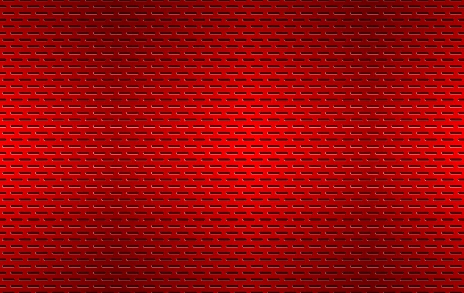 Structured red perforated metal texture, aluminium grating, abstract metallic background, vector illustration