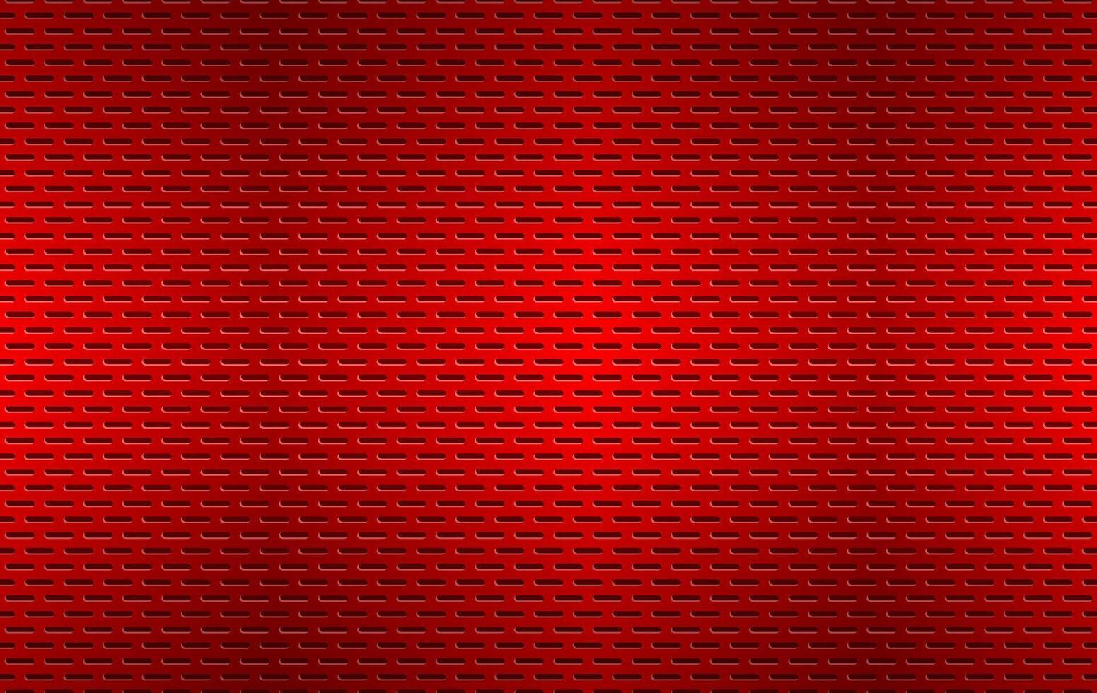 estructurado rojo perforado metal textura, aluminio rejilla, resumen metálico fondo, vector ilustración