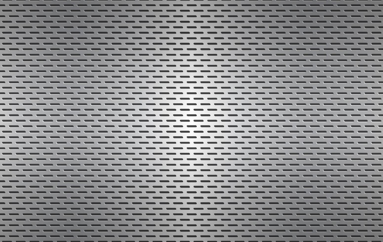 Structured silver perforated metal texture, aluminium grating, abstract metallic background, vector illustration