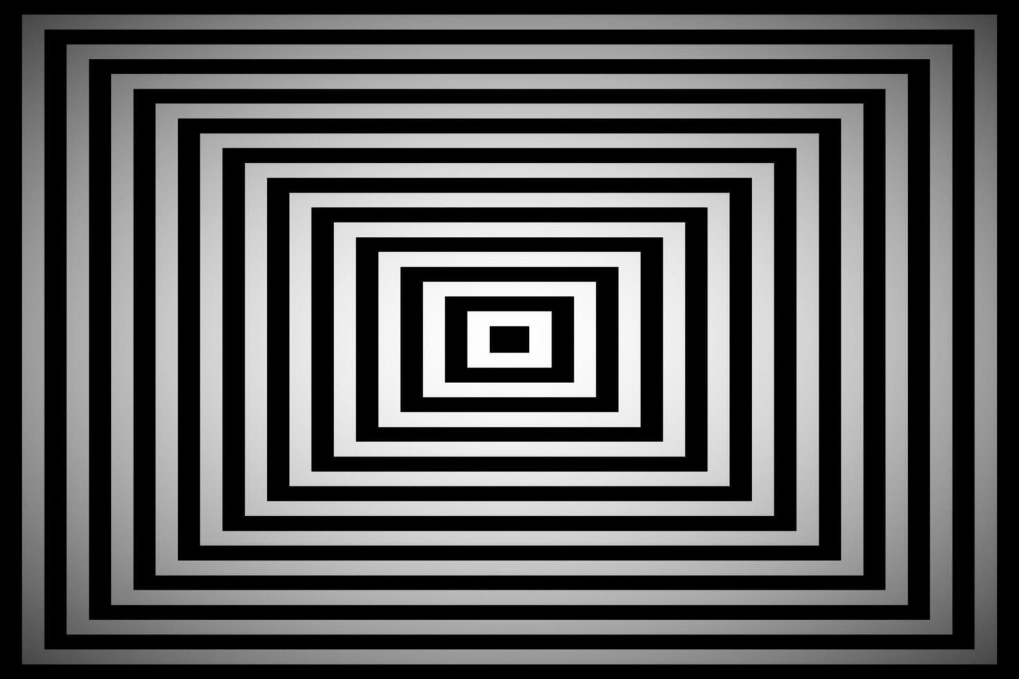 Black and white square illusion, simple abstract pyramid background vector