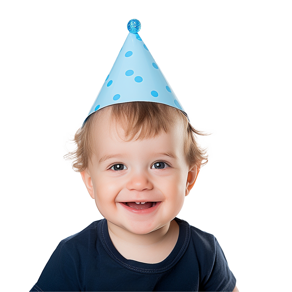 AI generated Small boy birthday cap png isolated on transparent background