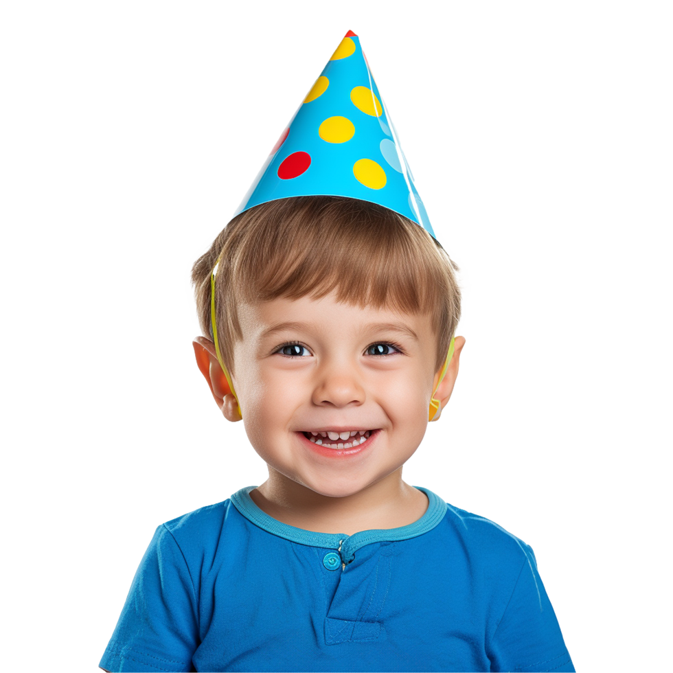 AI generated Small boy birthday cap png isolated on transparent background