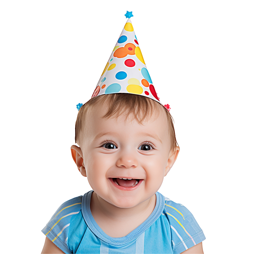 AI generated Small boy birthday cap png isolated on transparent background