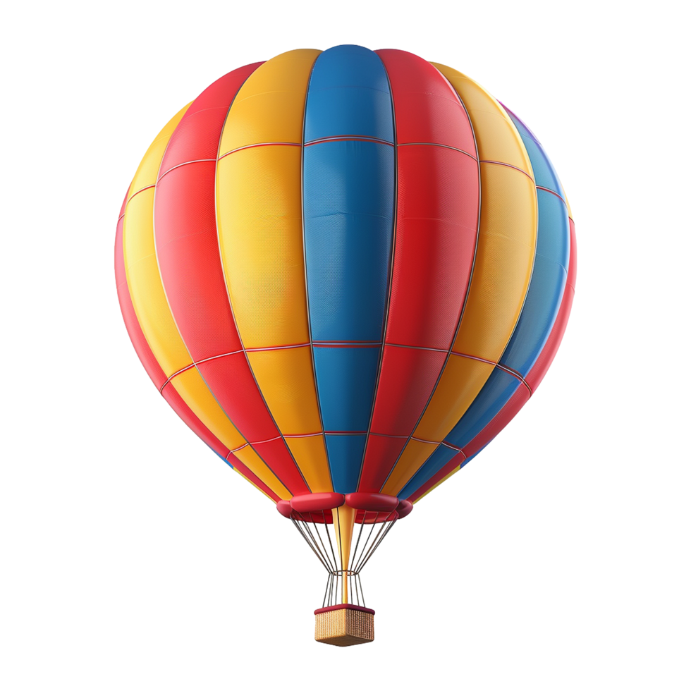 AI generated 3d air balloon isolated on transparent background png